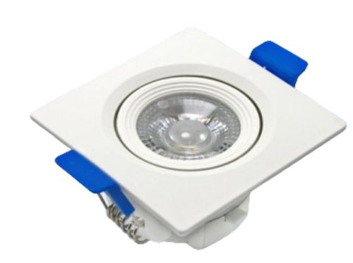 Spot de Led de Embutir Quadrado Branco 7W 560 Lúmens Luz Amarela