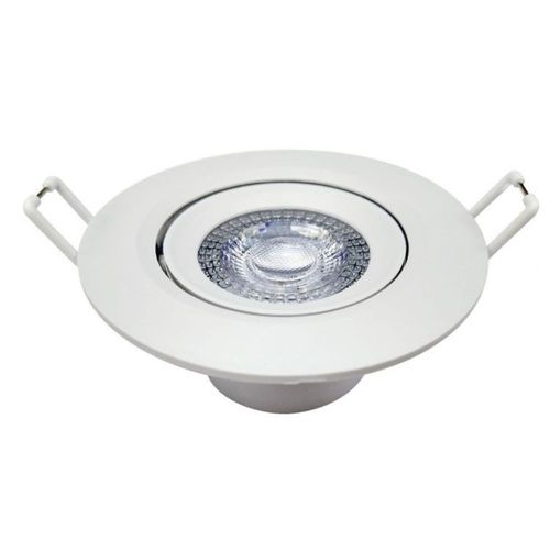 Spot de LED Supimpa Embutir Redondo Branco 5W 450 Lúmens Luz Amarela