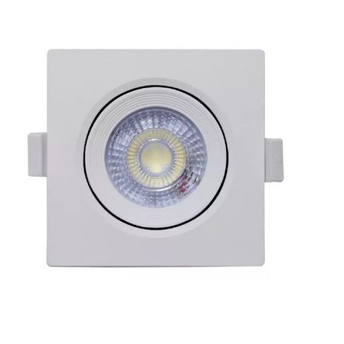 Spot de LED Embutir Quadrado Branco 5W 350 Lúmens Luz Branca