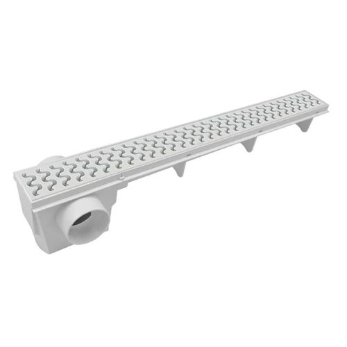 Ralo Linear com Grelha Branca 90cm Amanco