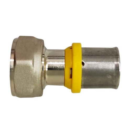 Conector Fêmea Móvel para Gás 20mmx1/2" Prensar Multi Emmeti