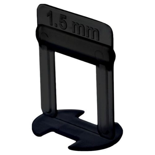 Espaçador para Nivelamento Clip Slim Eco Preto 1,5mm c/ 500 Pçs Promax