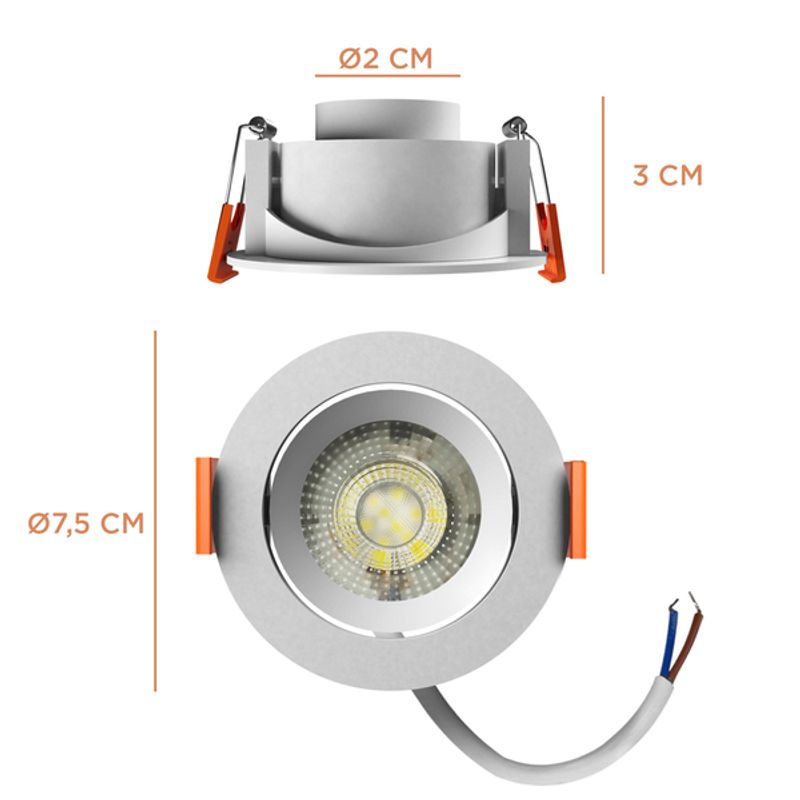 Spot-Led-Easy-Decor-Embutir-Redondo-Branco-3W-240-Lumens-Luz-Neutra