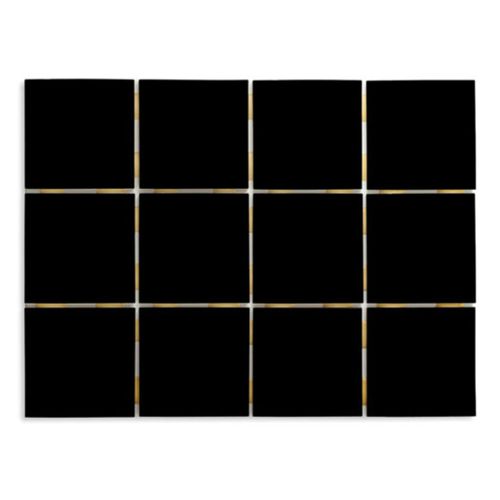 Revestimento Extra Telado Black Bold Brilhante Preto 10X10cm 1,95m2
