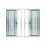 Janela-de-Correr-4-Folhas-com-Grade-Aluminio-Brilhante-100x200cm