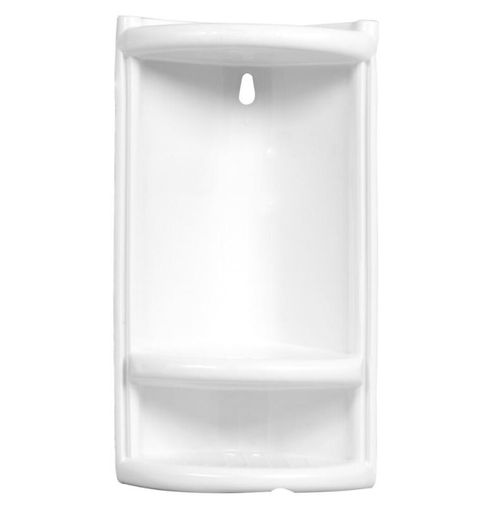 Cantoneira para Banheiro Plástica com Porta Shampoo Branca 22cm