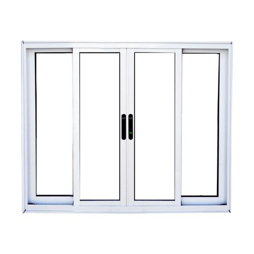 Janela de Correr 4 Folhas sem Grade Alumínio Branco 100x120cm