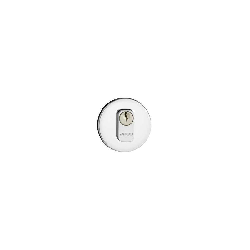 Fechadura-Externa-Roseta-Redonda-Trinco-Rolete-454-40mm-Inox-Polido