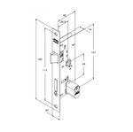Fechadura-Externa-Serralheiro-Perfil-Estreito-501-03-265mm-Cromada