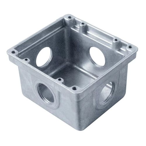 Caixinha de Embutir para Piso 4x4 Alta 3/4" em Alumínio Wetzel