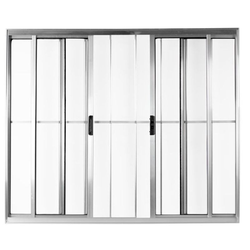 Janela-de-Correr-4-Folhas-com-Grade-Aluminio-Brilhante-100x120cm