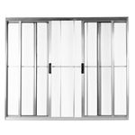 Janela-de-Correr-4-Folhas-com-Grade-Aluminio-Brilhante-120x150cm