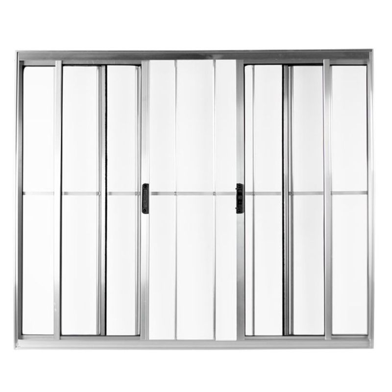 Janela-de-Correr-4-Folhas-com-Grade-Aluminio-Brilhante-120x150cm