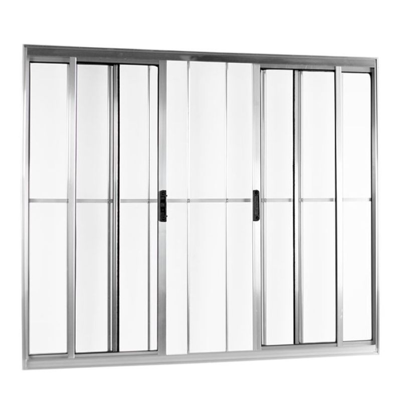 Janela-de-Correr-4-Folhas-com-Grade-Aluminio-Brilhante-120x150cm