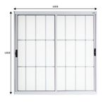 Janela-de-Correr-2-Folhas-com-Grade-Aluminio-Branco-100x100cm