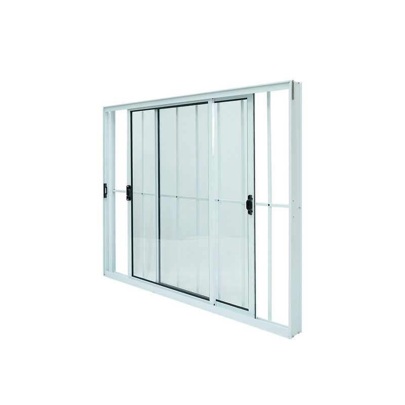 Janela-de-Correr-2-Folhas-com-Grade-Aluminio-Branco-100x150cm