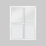 Porta-de-Correr-2-Folhas-Vidro-Liso-Aluminio-Branco-210x160cm