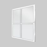 Porta-de-Correr-2-Folhas-Vidro-Liso-Aluminio-Branco-210x160cm
