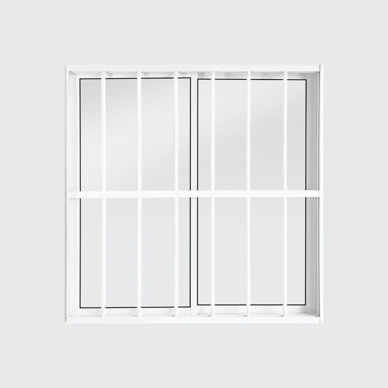Janela-de-Correr-2-Folhas-com-Grade-Aluminio-Branco-80x80cm