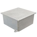 Caixa-de-Passagem-para-Piso-200x200x100mm-em-Aluminio-Wetzel