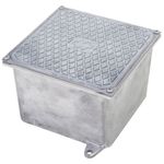 Caixa-de-Passagem-para-Piso-200x200x100mm-em-Aluminio-Wetzel