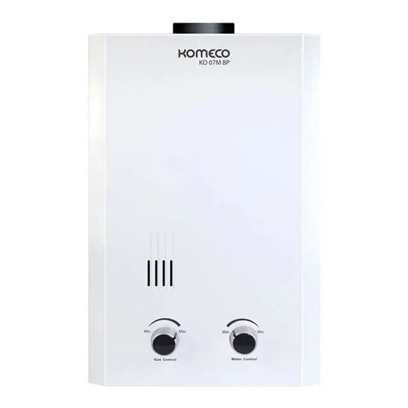 Aquecedor-de-Agua-a-Gas-GLP-7L-KO-07M-Mecanico-Pilha-Komeco