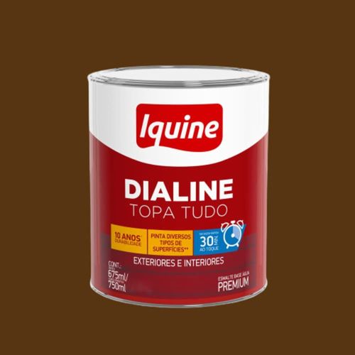 Esmalte Premium Base Água Alto Brilho Dialine Marrom Tabaco 750ml