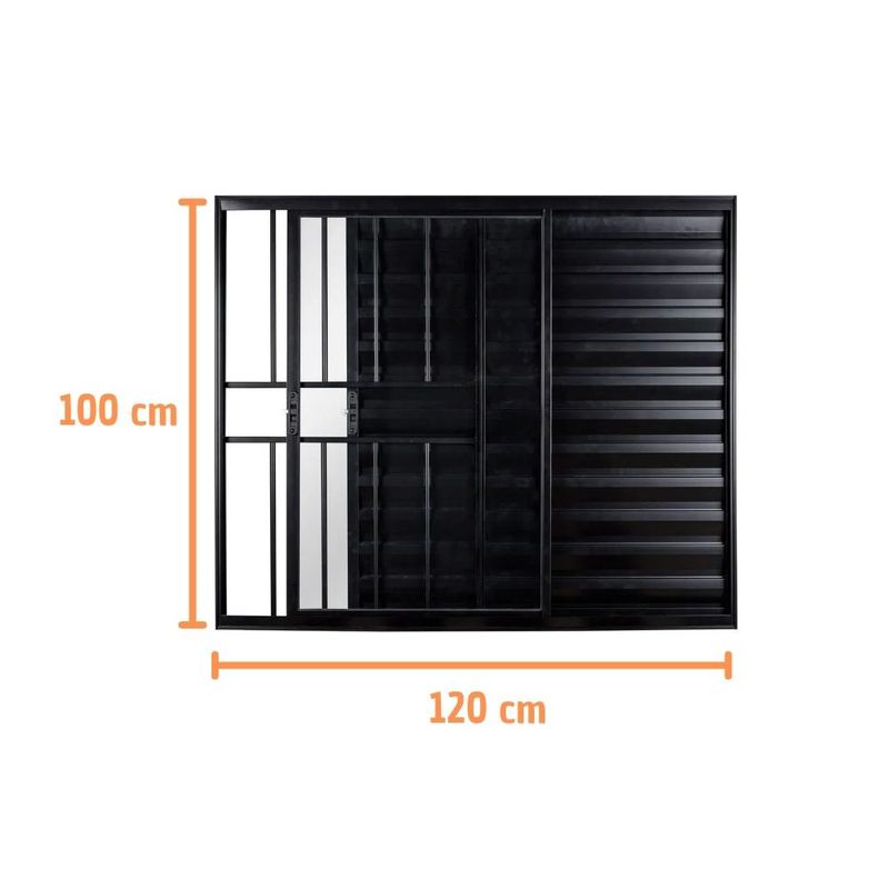 Veneziana-3-Folhas-com-Grade-Aluminio-Preto-100x120cm