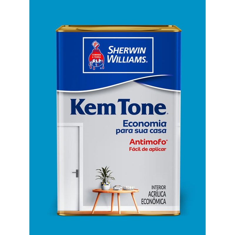 Tinta-Economica-Acrilica-Fosco-Kemtone-Azul-Oceano-18L