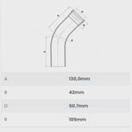 Curva-45-Longa-Esgoto-Serie-Normal-PVC-DN-50-Fortlev