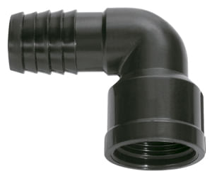 Joelho 90 Interno Rosca Fêmea Espigão Preto 1/2" Amanco