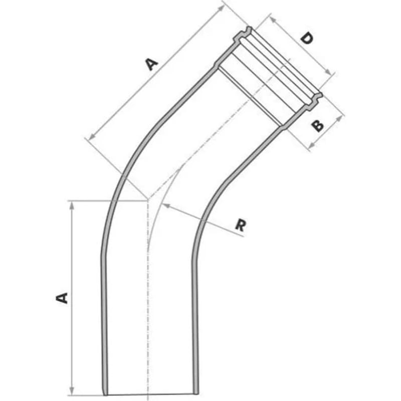 Curva-45-Longa-Esgoto-Serie-Normal-PVC-DN-75-Fortlev