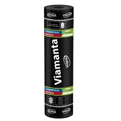 Manta Asfáltica Poliéster Viamanta 4mm 10m Viapol