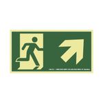 Placa-Saida-Direita-Cima-30x15cm-em-PVC-Fotoluminescente