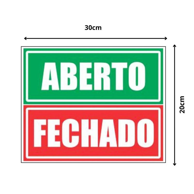 Placa-em-Poliestireno-20x30cm---Aberto-Fechado