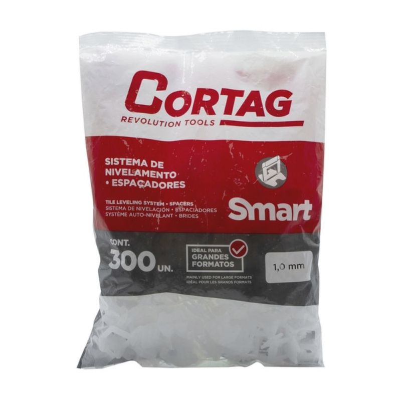 Espacador-para-Nivelamento-Smart-Branco-1mm-c---300-Pecas-Cortag