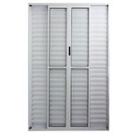 Porta-Balcao-Veneziana-6-Folhas-Vidro-Liso-Aluminio-Branco-210x150cm