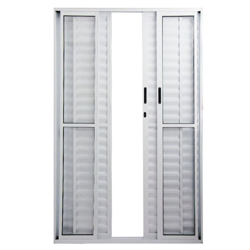 Porta-Balcao-Veneziana-6-Folhas-Vidro-Liso-Aluminio-Branco-210x150cm