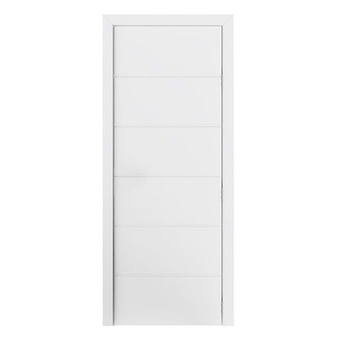 Kit Porta MDP Bella Branco Reversível sem Fechadura Bt 12 210x62cm