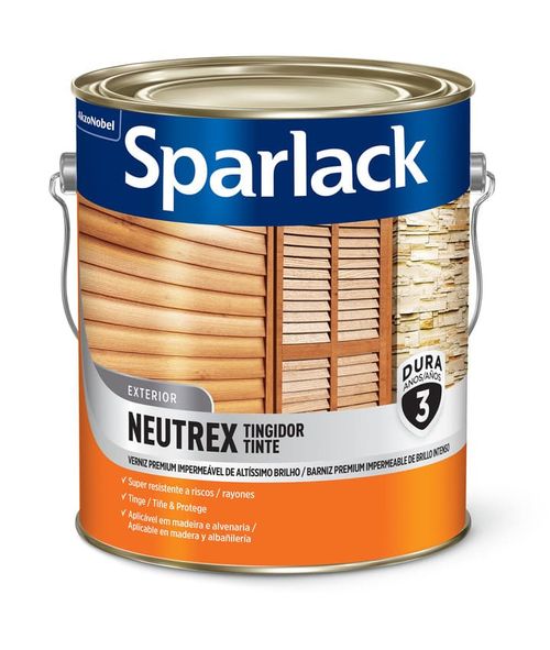 Verniz Premium Sintético Brilhante Neutrex Avermelhado 3,6L Coral
