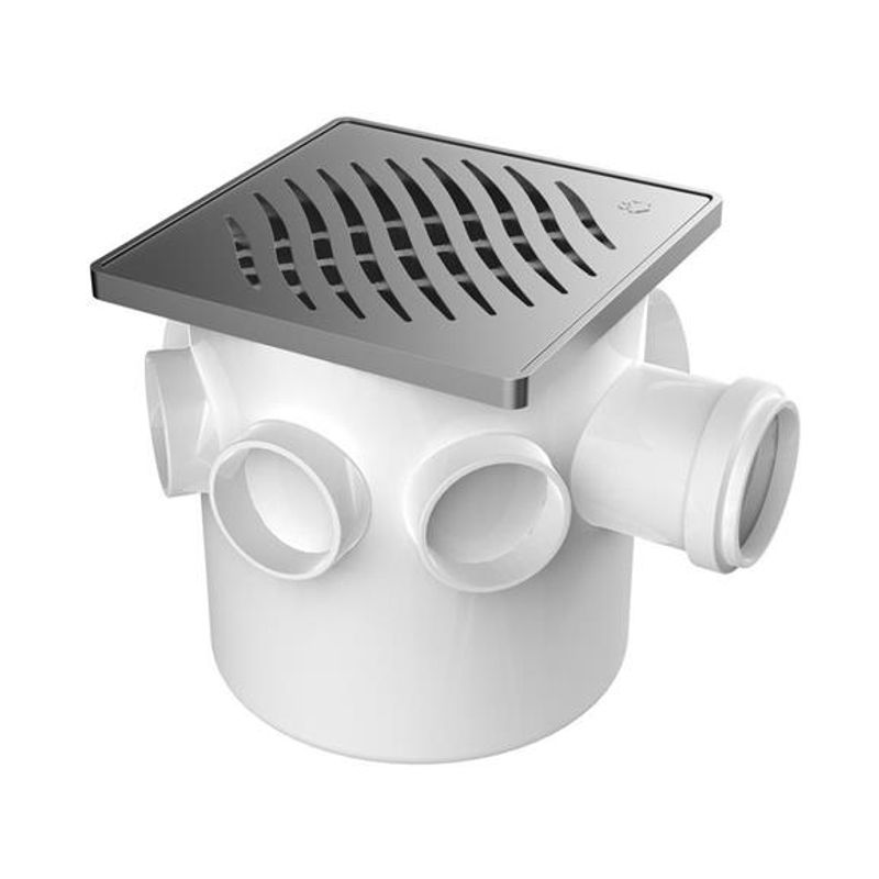 Caixa-Sifonada-com-Grelha-Quadrada-Inox-150-x-150-x-50mm-Tigre