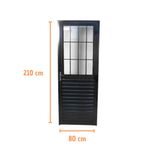 Porta-Postigo-Vidro-Liso-Aluminio-Preto-Direito-210x80cm
