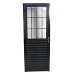 Porta-Postigo-Vidro-Liso-Aluminio-Preto-Esquerdo-210x80cm