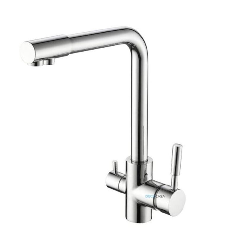 Monocomando-para-Cozinha-Mesa-Bica-Alta-Cromado-Luxo-com-Saida-Filtro