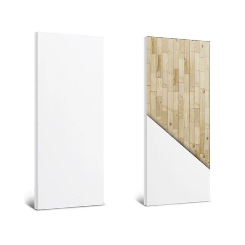 Folha de Porta Lisa Sólida HDF Pinus Branco Primer 210x82cm