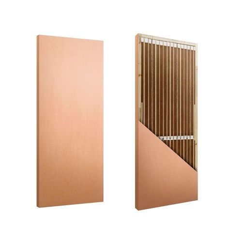Folha de Porta Lisa Sarrafeada HDF Pinus Curupixá 210x62cm
