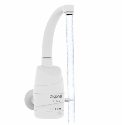 Torneira Elétrica Luna de Parede Branca 127V 5500W Zagonel