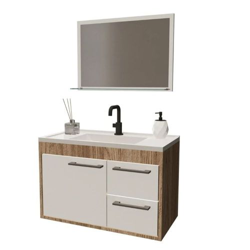 Kit Gabinete para Banheiro Cerocha Procion Berlin/Branco 63cm