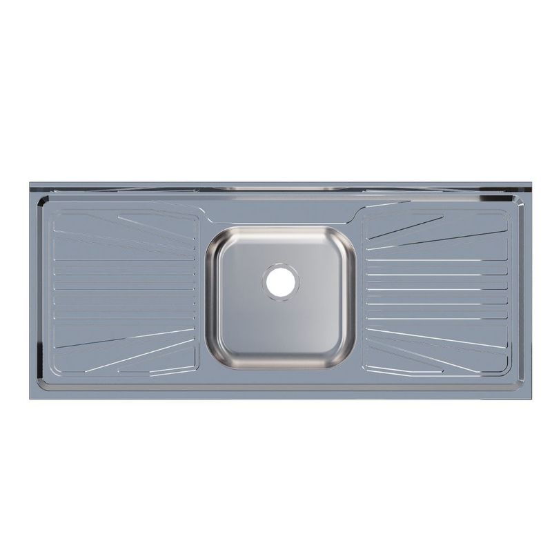 Pia-para-Cozinha-430-Aco-Inox-120x52cm-com-Cuba-Central