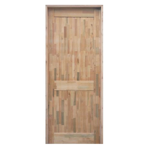 Kit Porta Maciça Eucalipto 2 Almofadas Tingida Mogno Bt 14 214x85cm